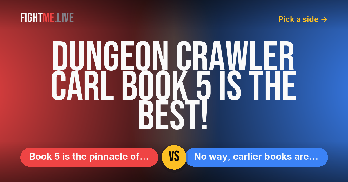Book 5 is the pinnacle of the series! vs No way, earlier books are far superior!